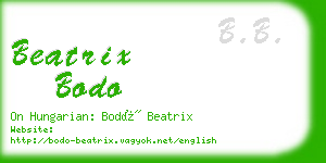 beatrix bodo business card